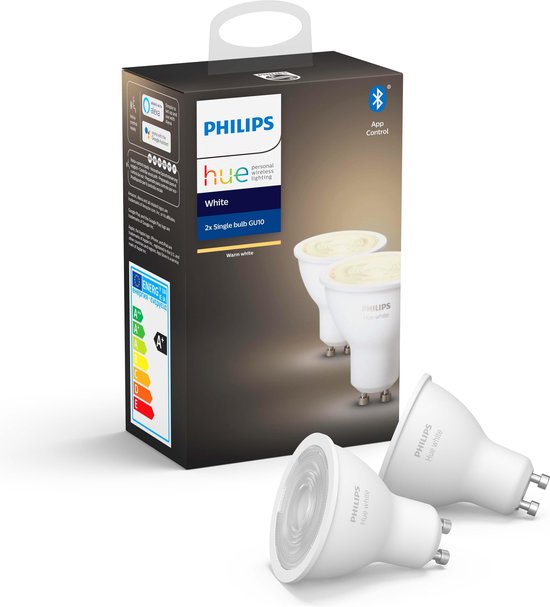 Philips Hue GU10 Duopack - 2 lampen - White - Bluetooth