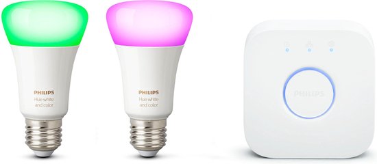 Philips Hue Starterspakket White and Color Ambiance - E27 - 2 lichtbronnen - Bluetooth